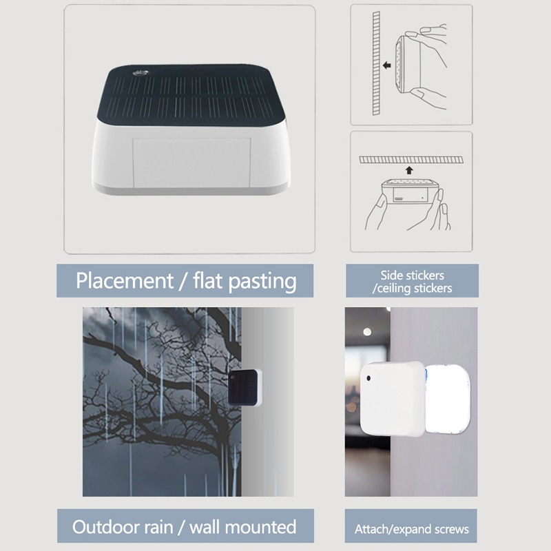 Outdoor Lighting Zigbee - スマートソーラーライトセンサー Tuya Zigbee ライトアラーム リアルタイム輝度監視 IP65