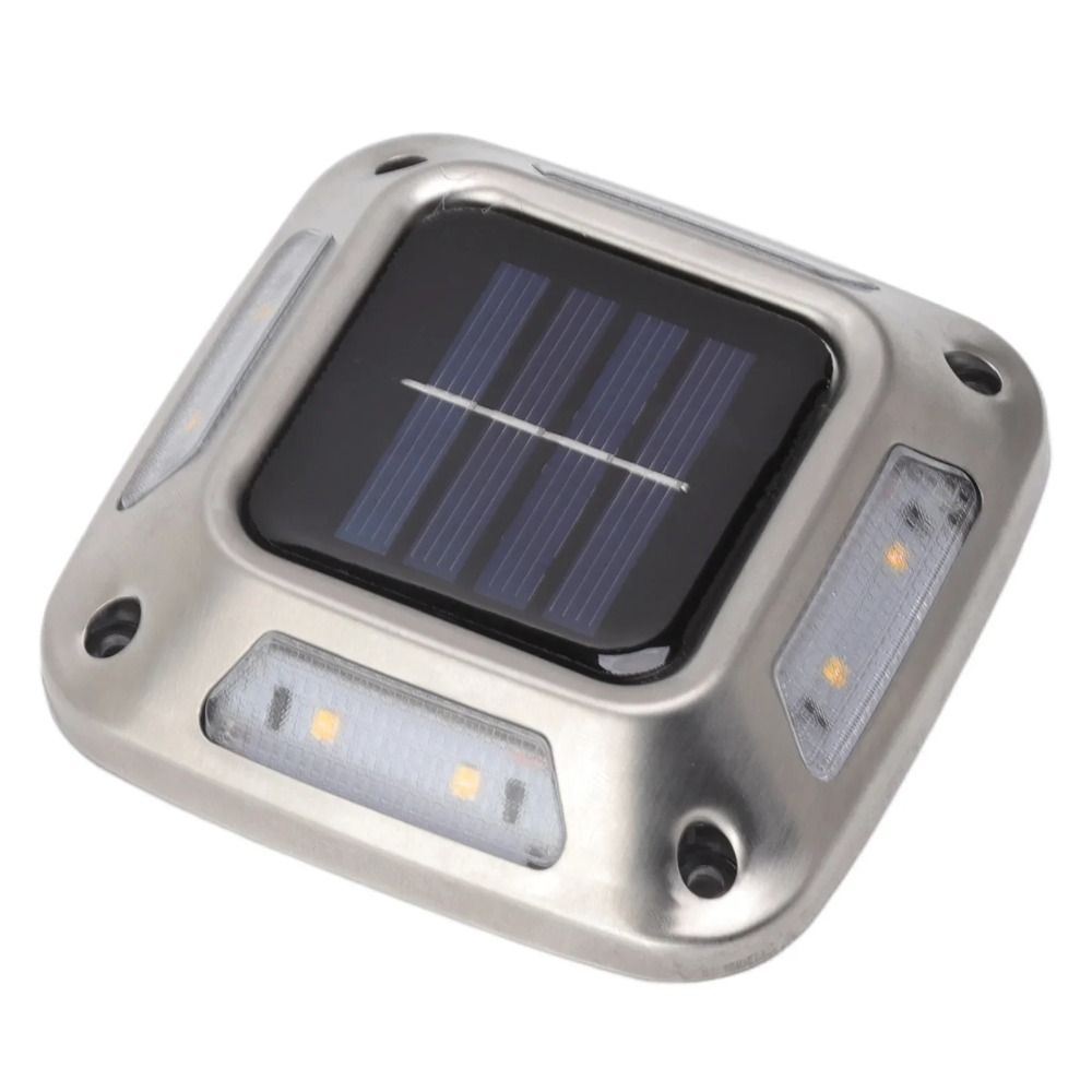 Ground Light Recessed - 4 個 8 LED ソーラーグラウンドライト防水暖色光/白色光ガーデンライト凹型デザインステンレス鋼壁ランプ歩道用
