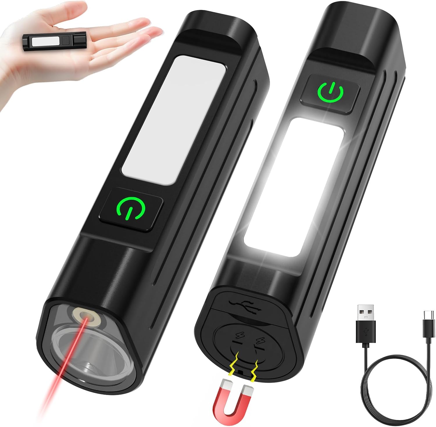 Outdoor Lighting Bollards - ポータブル LED 懐中電灯防水フロント警告作業灯タイプ C 充電 MTB