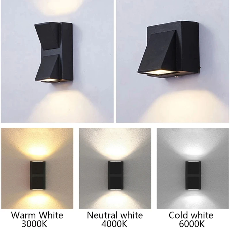 Outdoor Lighting Lux - LED ウォールランプ IP65 屋外防水ガーデンポーチ照明ランプ 5 ワット