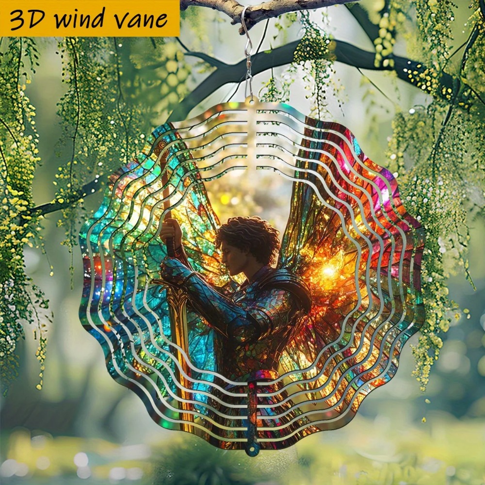 Outdoor Lighting Art - CIFBUY 3D メタルレインボーライト ウィングウォリアーソード 360 °