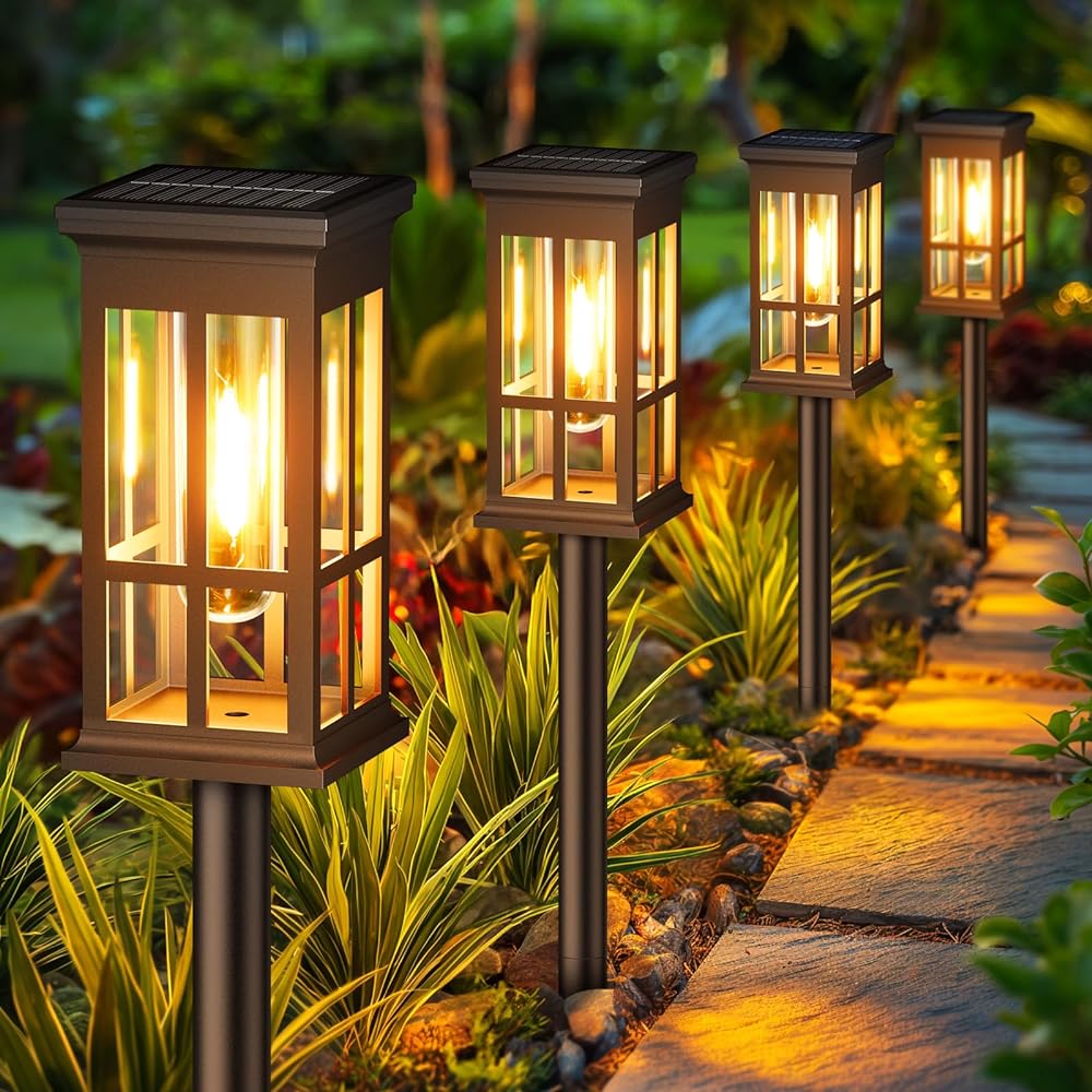 Solar Path Light - ソーラーパスウェイライト屋外ソーラーランプ防水景観照明庭庭パティオ歩道私道キャンプ装飾用