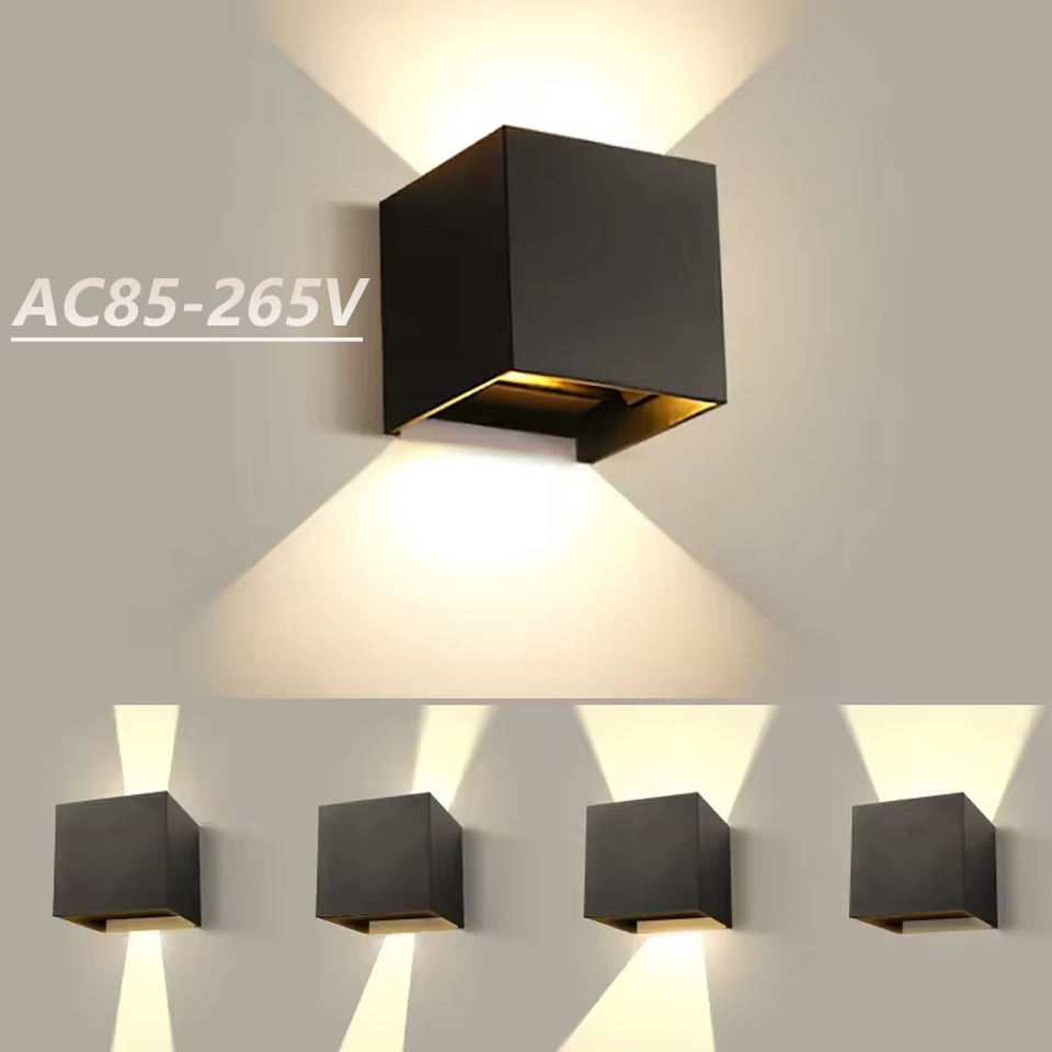 Outdoor Lighting Zigbee - LED モダンな壁ランプ AC110V 220V 6 ワットコールドホワイト/ウォームホワイト調整可能な表面実装キューブ