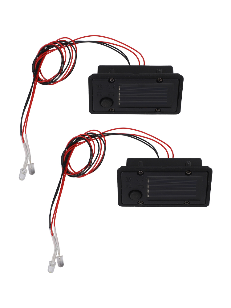 Solar Path Light - 2個入りソーラーライトボックス交換用トップ、LED電球付き、簡単設置、自動オン/オフ、耐候性、庭や通路の照明に最適