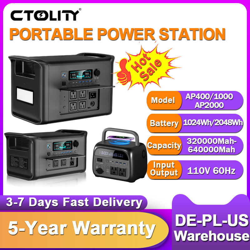 Outdoor Lighting Transformer - CTOLITY 2400W ポータブル発電所 1800W 発電機 LED