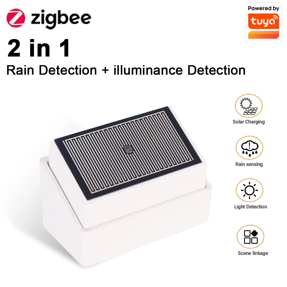 Outdoor Lighting Zigbee - Tuya Zigbee 雨滴検出センサー 光検出器付き IPX4 屋外防水サポート