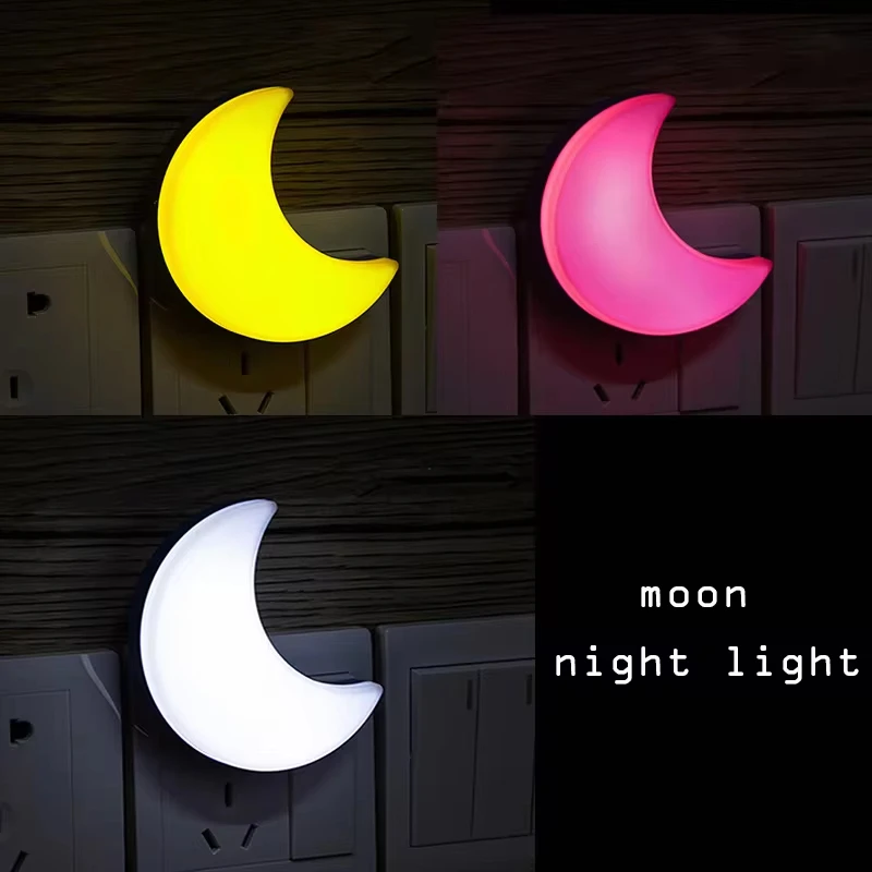 Dusk To Dawn Bulb - 220Vムーンナイトライト、EUプラグ式、壁に差し込む、夜明けから夕暮れまで点灯するセンサー付きインテリジェントライト、LEDナイトライト、子供部屋、廊下用