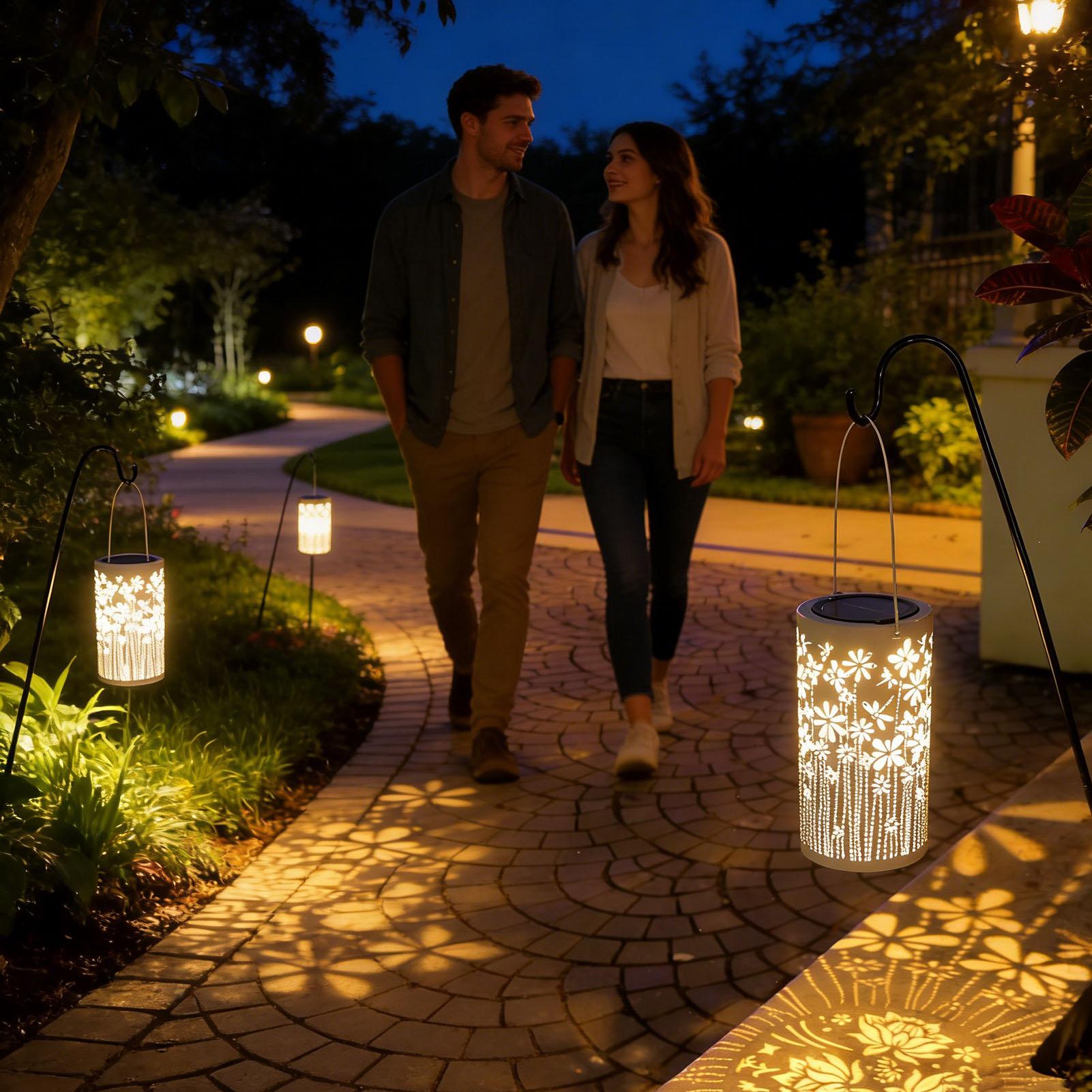 屋外用ランタン ポーチ用 防水フラワーランプ 装飾用ソーラー - Solar Path Light のレビューと価格