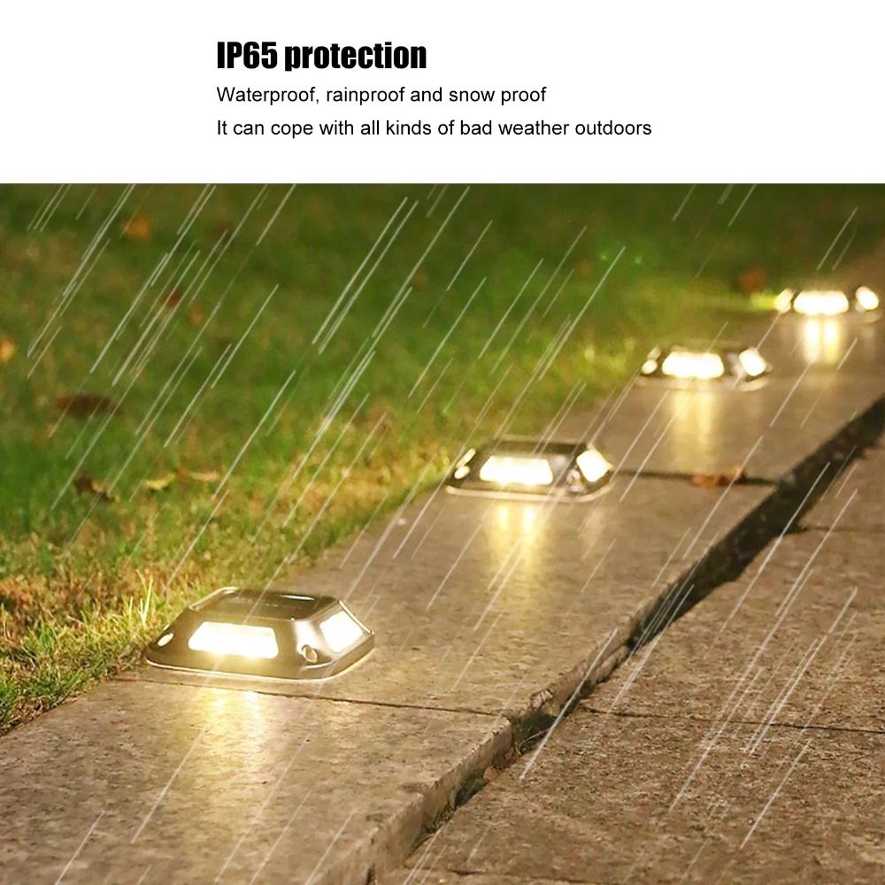 4 個 8 LED ソーラーグラウンドライト防水暖色光/白色 - Ground Light Recessed のレビューと価格