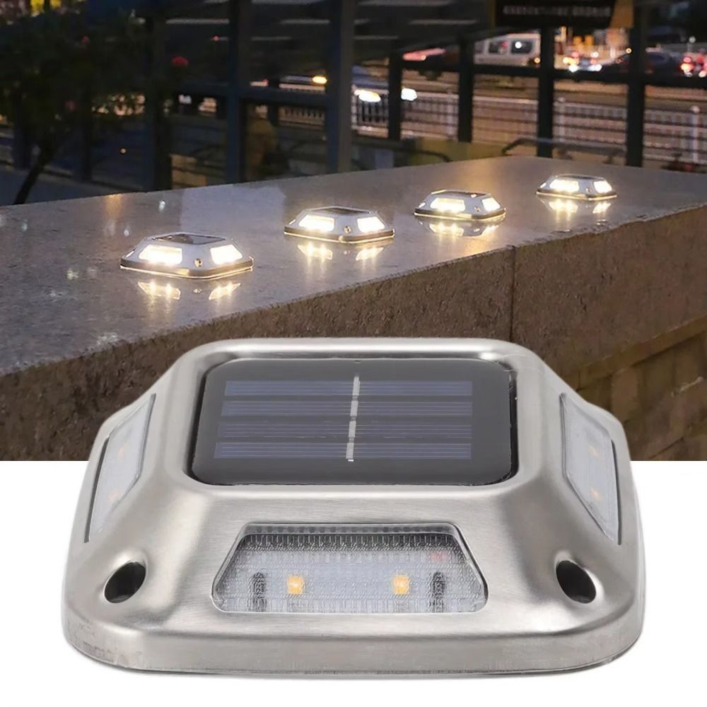 4 個 8 LED ソーラーグラウンドライト防水暖色光/白色 - Ground Light Recessed のレビューと価格
