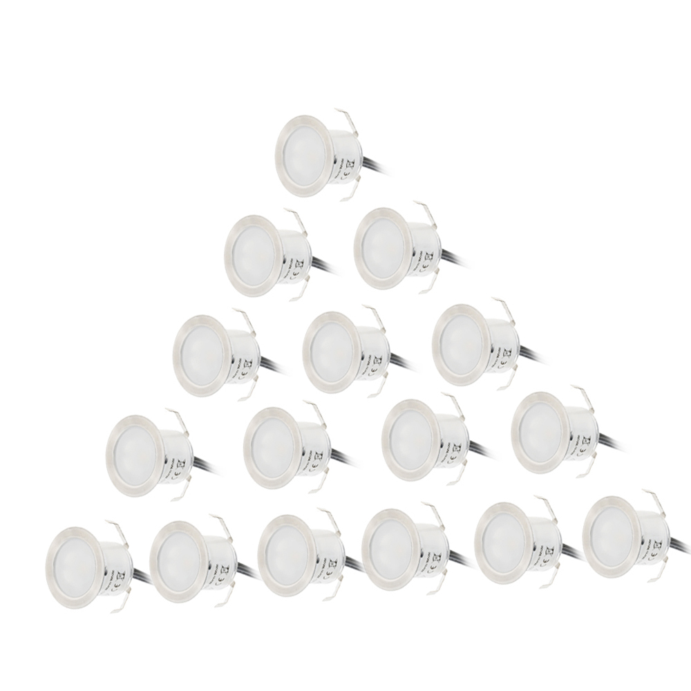16個入り 0.6W高輝度埋め込み式LEDデッキライト 防水 - Ground Light Recessed のレビューと価格