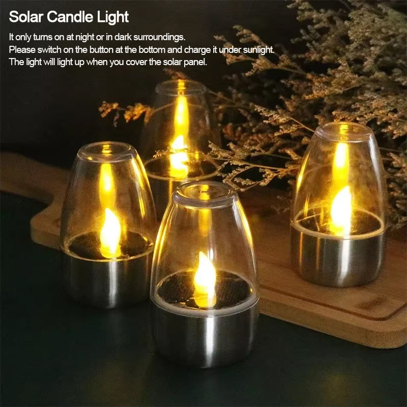 LED ソーラーキャンドルライトフレームレス充電式ナイトライ - Outdoor Lighting Transformer のレビューと価格