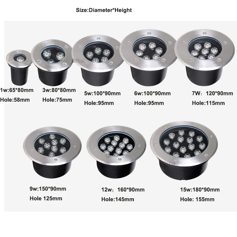 地面に埋め込まれたLEDライト,防水,屋外照明,景観照明,庭 - Ground Light Recessed のレビューと価格