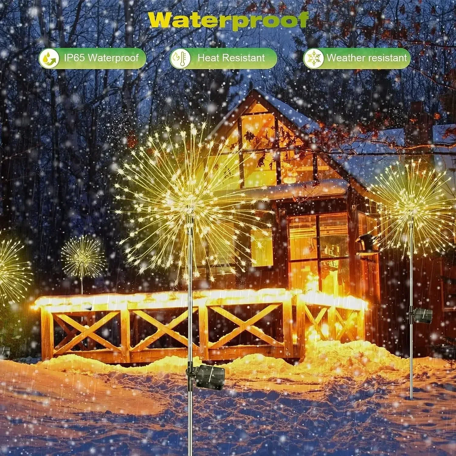 LEDソーラー花火型パスライト ガーデンデコレーション フェ - Outdoor Lighting Art のレビューと価格