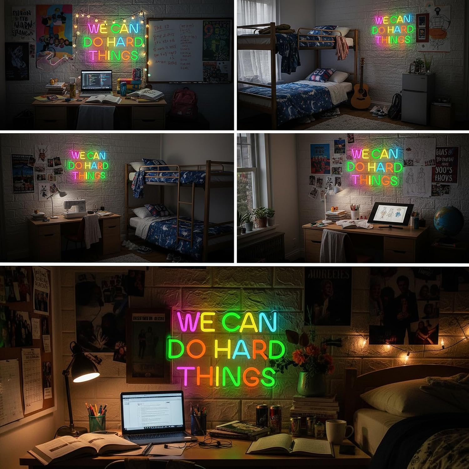 「We Can Do Hard Things」LEDネオンサ - Outdoor Lighting Quotes のレビューと価格