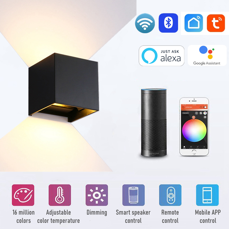 Tuya WIFIスマートRGB LEDウォールランプ 屋外 - Outdoor Lighting Zigbee のレビューと価格