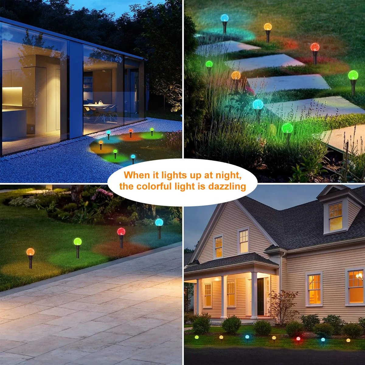 30 LED ソーラーバブルボール芝生ライト防水ソーラーパス - Solar Path Light のレビューと価格