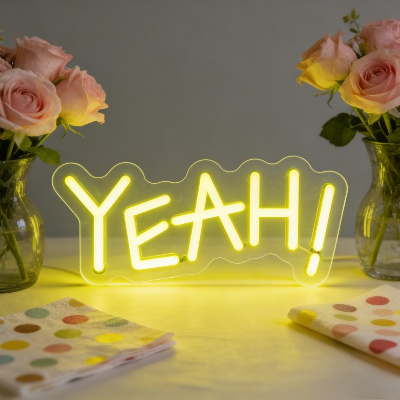 YEAH ネオンサイン LEDライト 面白いポジティブな言葉 - Outdoor Lighting Quotes のレビューと価格