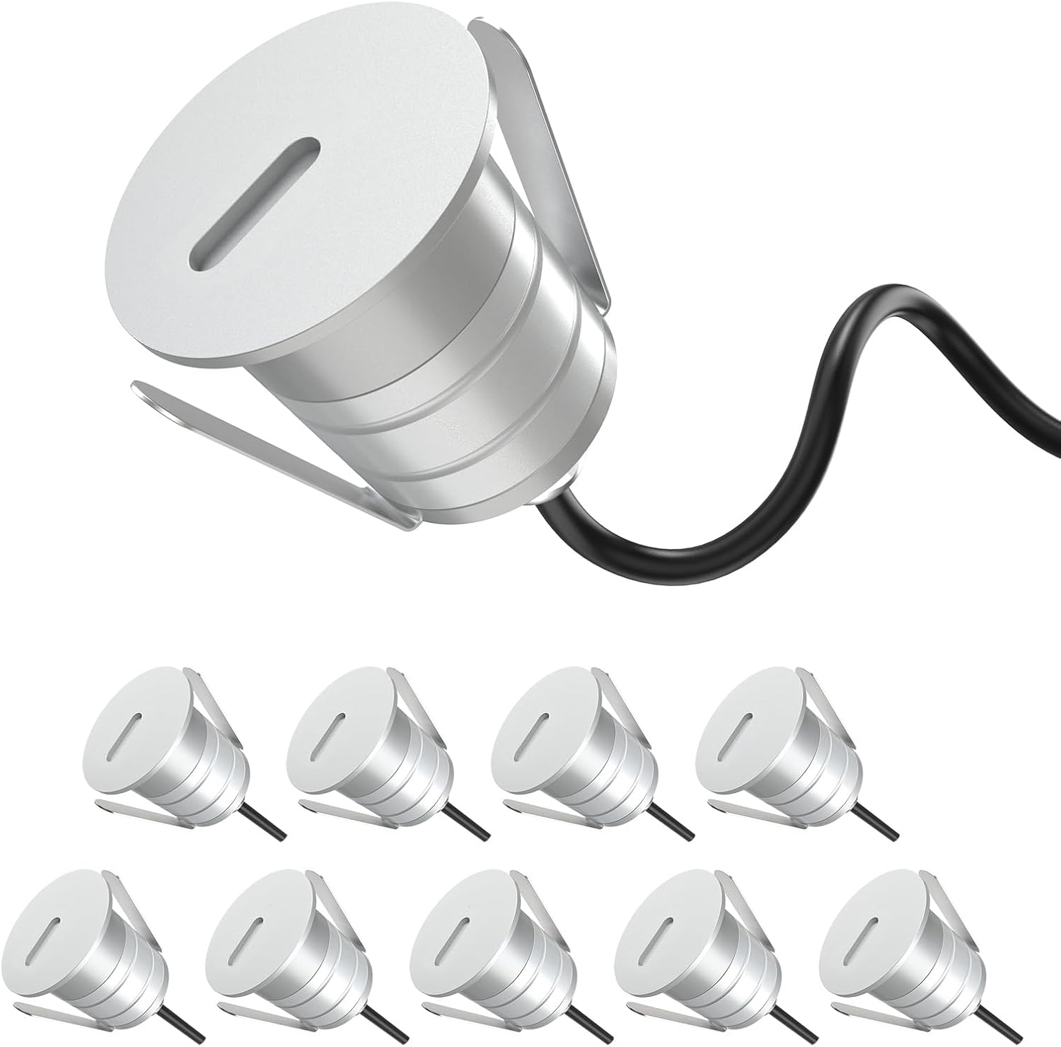埋め込み式LEDステップライト 1W 10個パック ミニデッ - Ground Light Recessed のレビューと価格