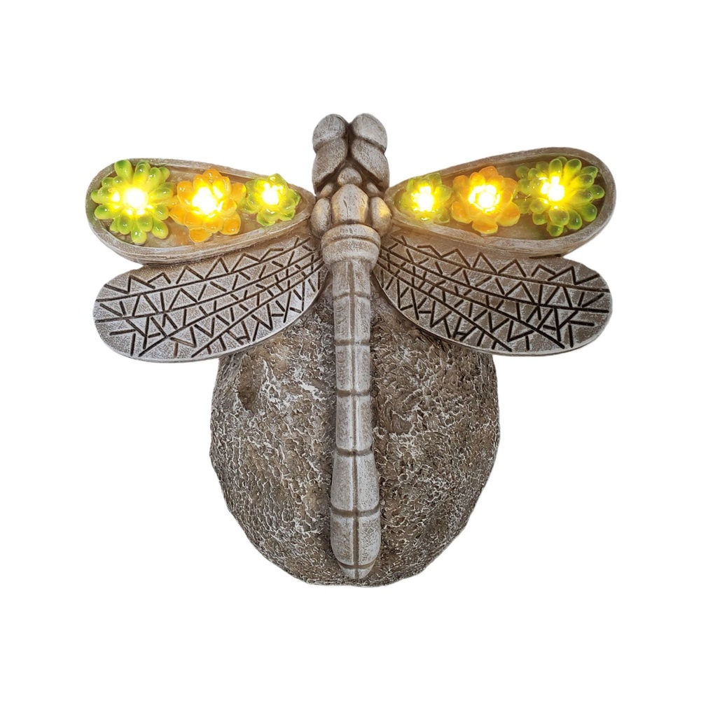 トンボソーラーガーデンライト樹脂工芸品、天然植物モチーフ、温 - Solar Path Light のレビューと価格