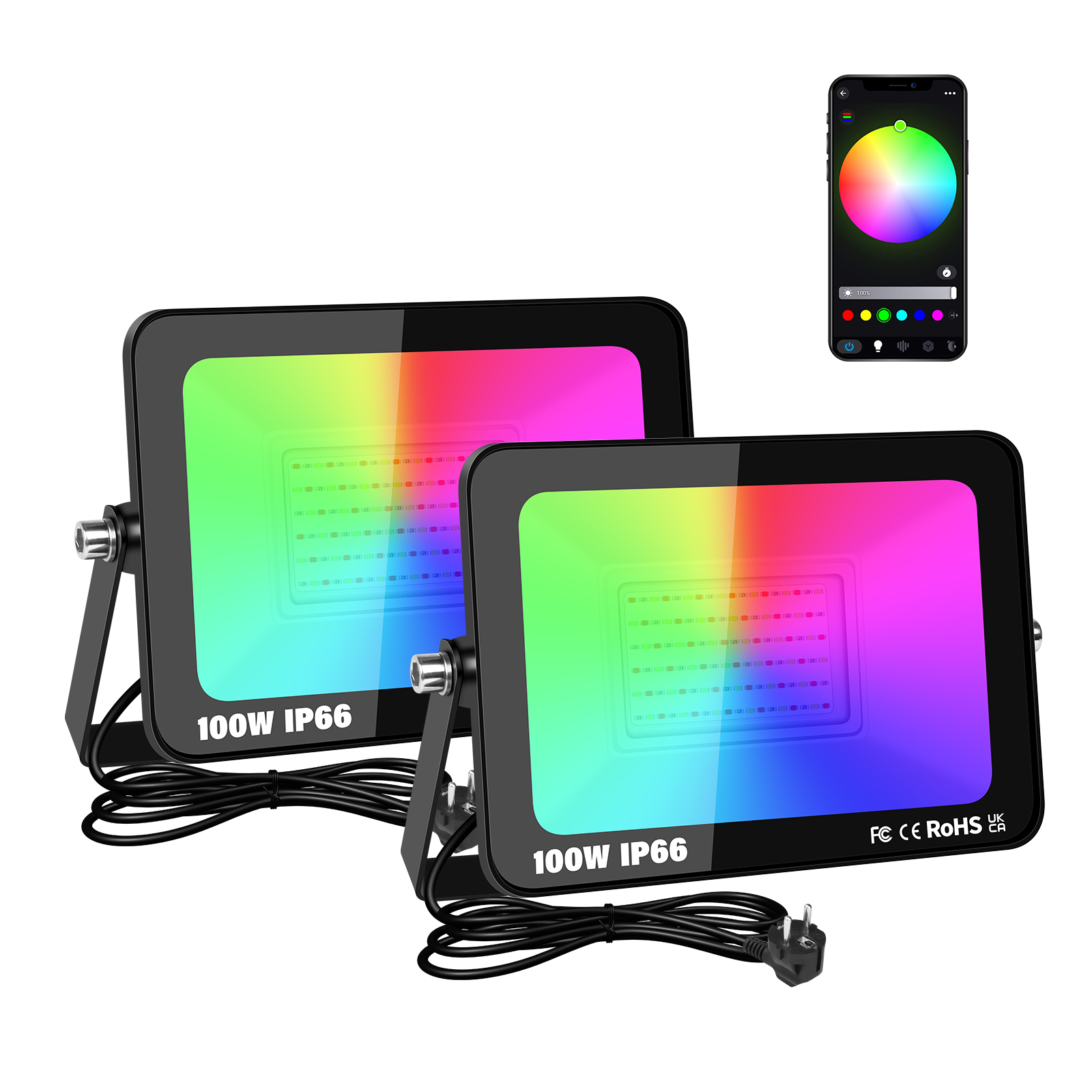 SKYWORLD APP RGB スマート投光器 プラグ付き - Outdoor Lighting Zigbee のレビューと価格