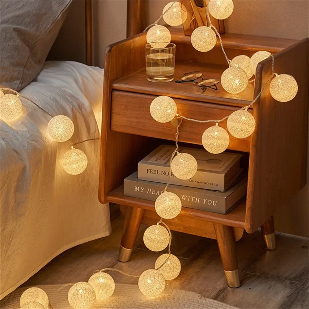 ハロウィンコットンガーランドボールライトストリングクリスマス - Outdoor Lighting Bollards のレビューと価格