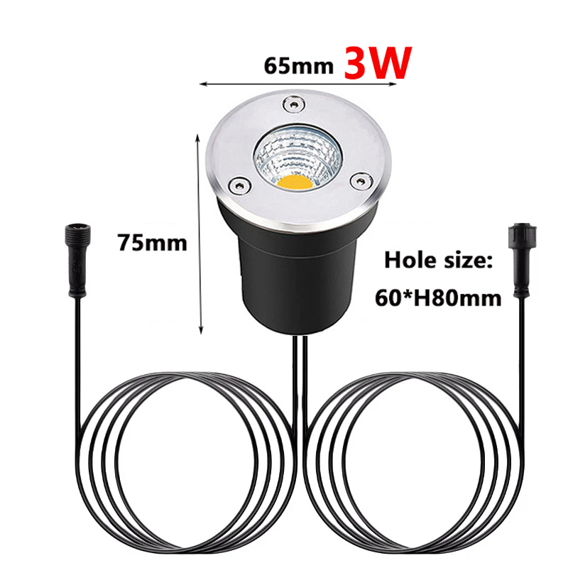 12V LED 地中埋込型ライト IP67 防水屋外埋め込み - Ground Light Recessed のレビューと価格