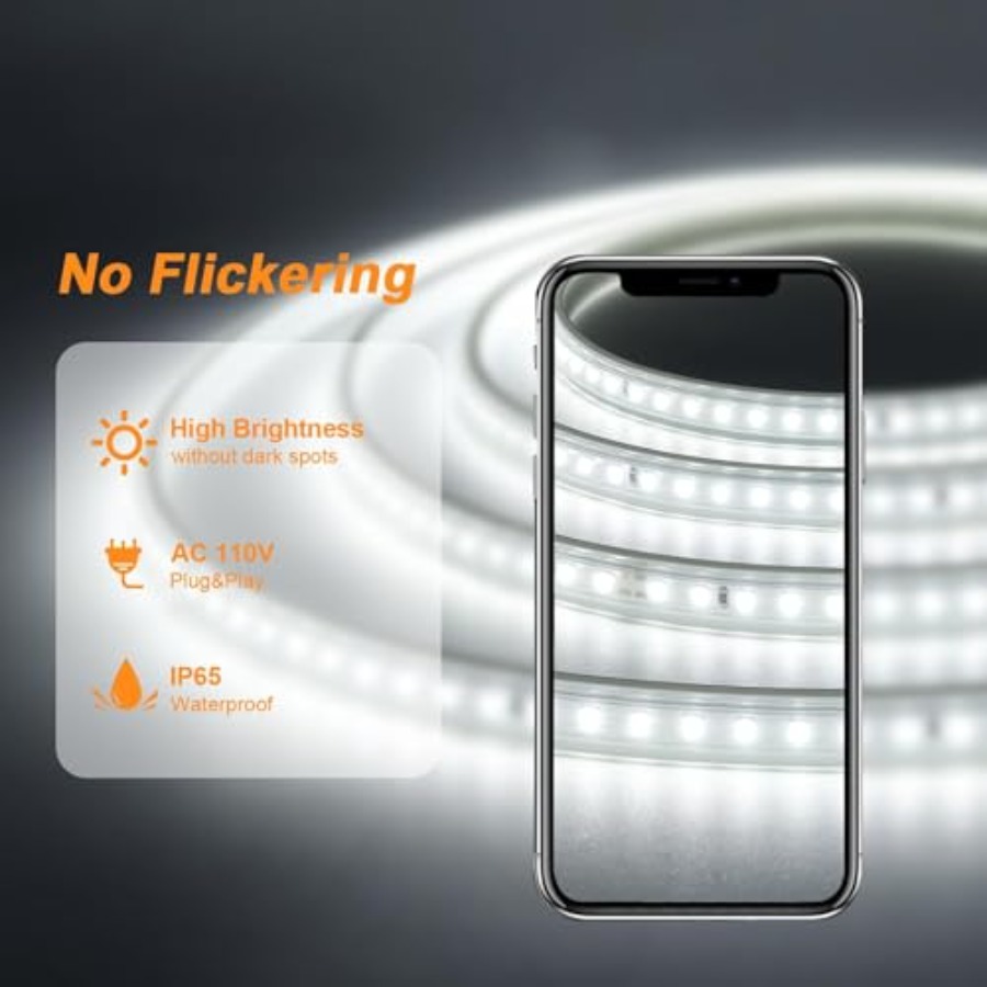 LEDストリップライト、240個のLED、6500Kクールホ - Outdoor Lighting Led Strip のレビューと価格