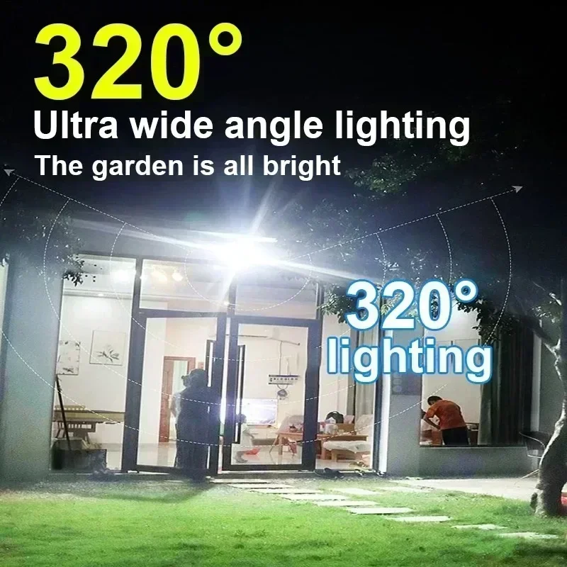 12000LM強力ソーラーウォールランプ、リモコン付き屋外I - Outdoor Lighting Lux のレビューと価格