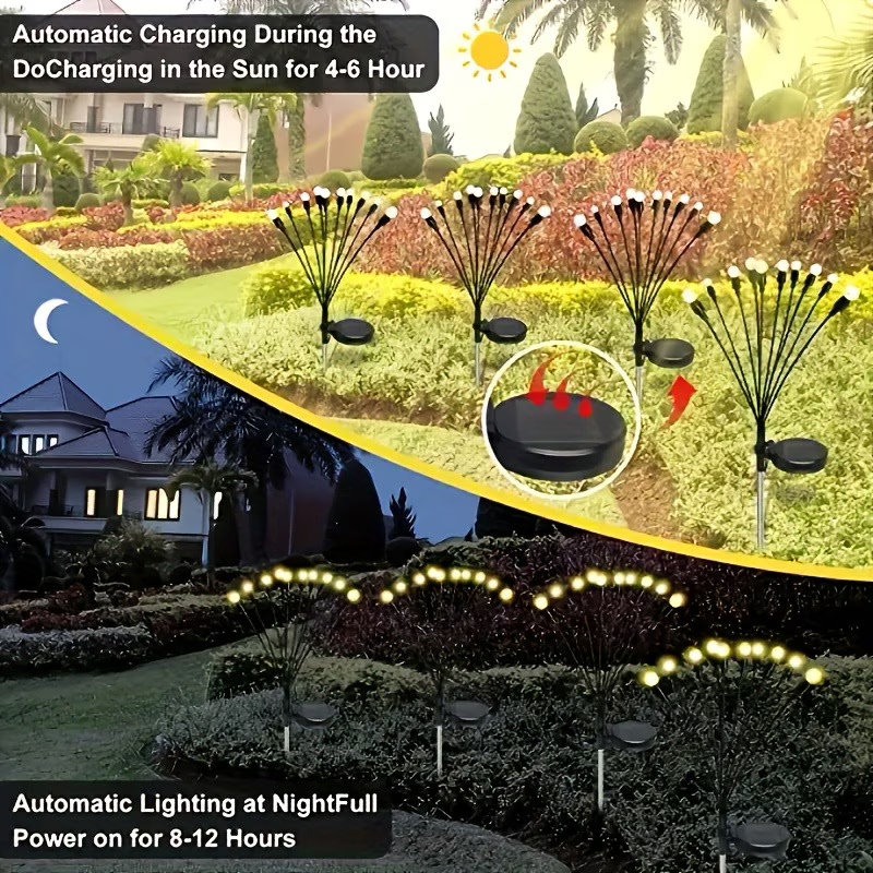ソーラーホタルライト 屋外防水 ガーデンライト 庭園通路 ガ - Outdoor Lighting Art のレビューと価格
