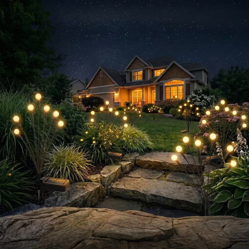 ソーラーホタルライト 屋外防水 ガーデンライト 庭園通路 ガ - Outdoor Lighting Art のレビューと価格