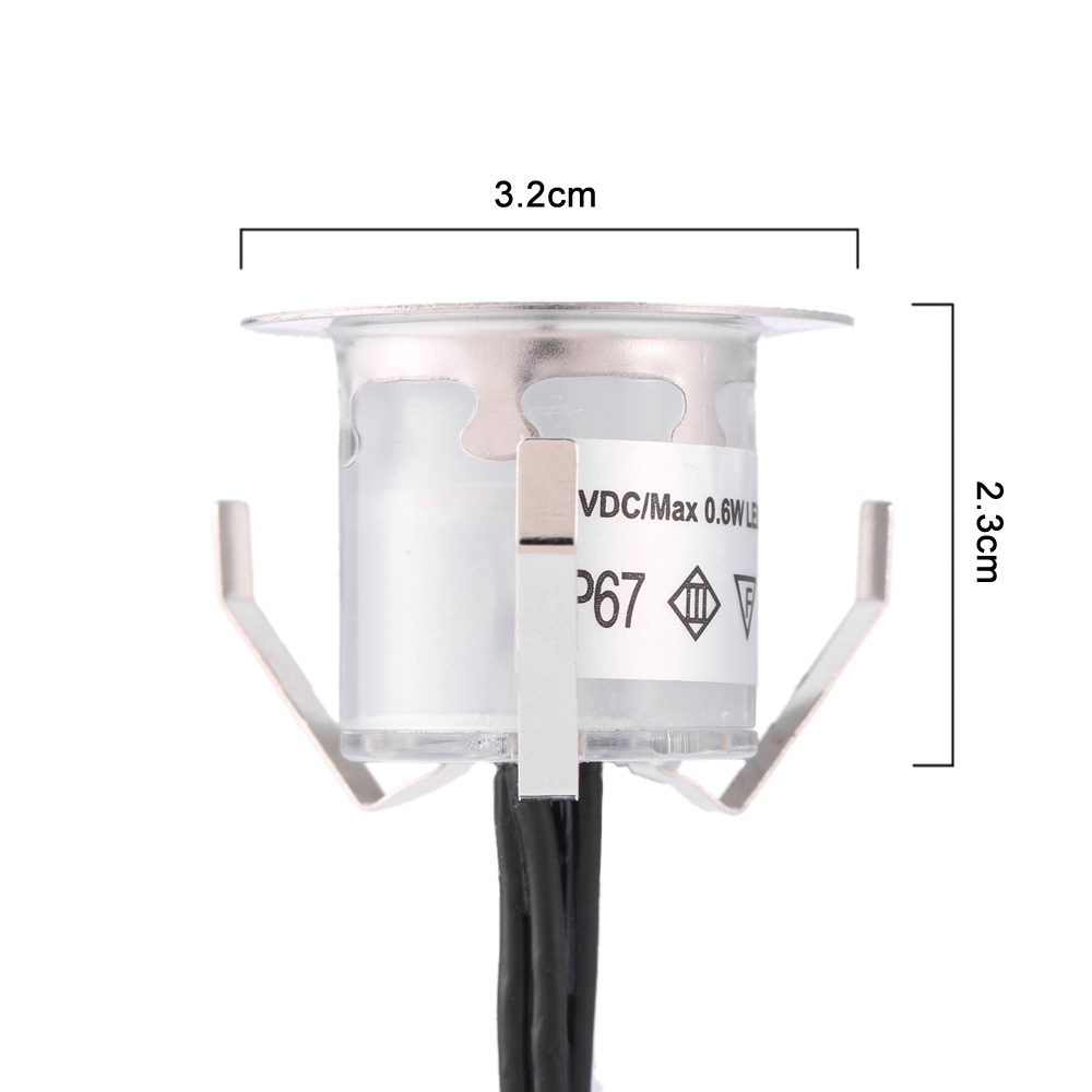 10 個 32 ミリメートル LED デッキライト 0.6  - Ground Light Recessed のレビューと価格