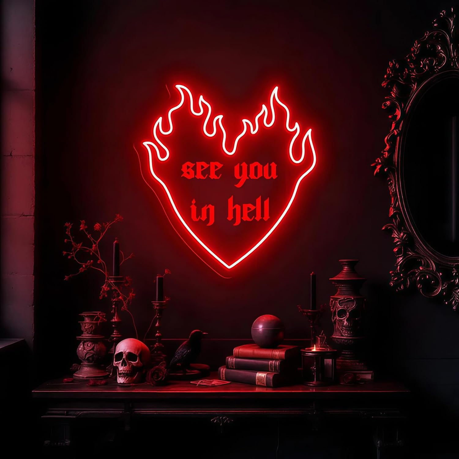 See You In Hell Quote LEDネオンサイ - Outdoor Lighting Quotes のレビューと価格