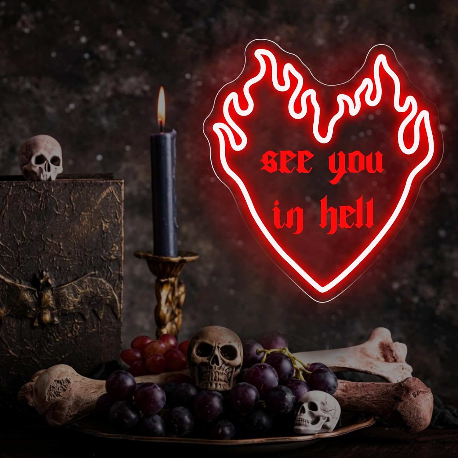 See You In Hell Quote LEDネオンサイ - Outdoor Lighting Quotes のレビューと価格