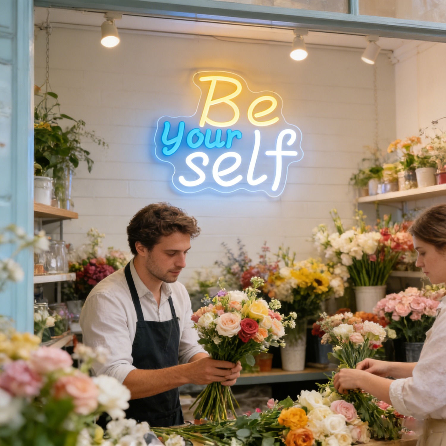 インスピレーションを与える「Be Yourself」ネオンサ - Outdoor Lighting Quotes のレビューと価格