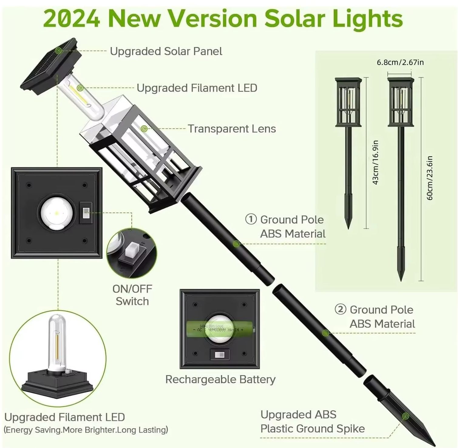 ソーラーパスウェイライト屋外ソーラーランプ防水景観照明庭庭パ - Solar Path Light のレビューと価格