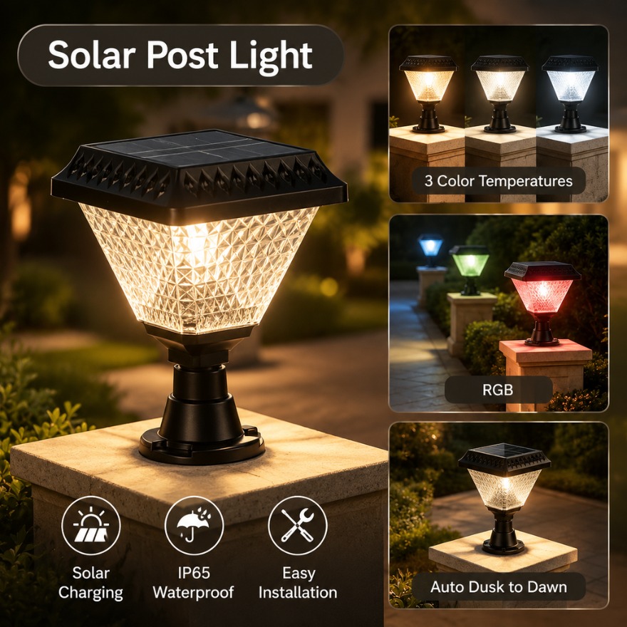 屋外ソーラーポストライトLEDウォールランプIP65防水RG - Dusk To Dawn Bulb のレビューと価格