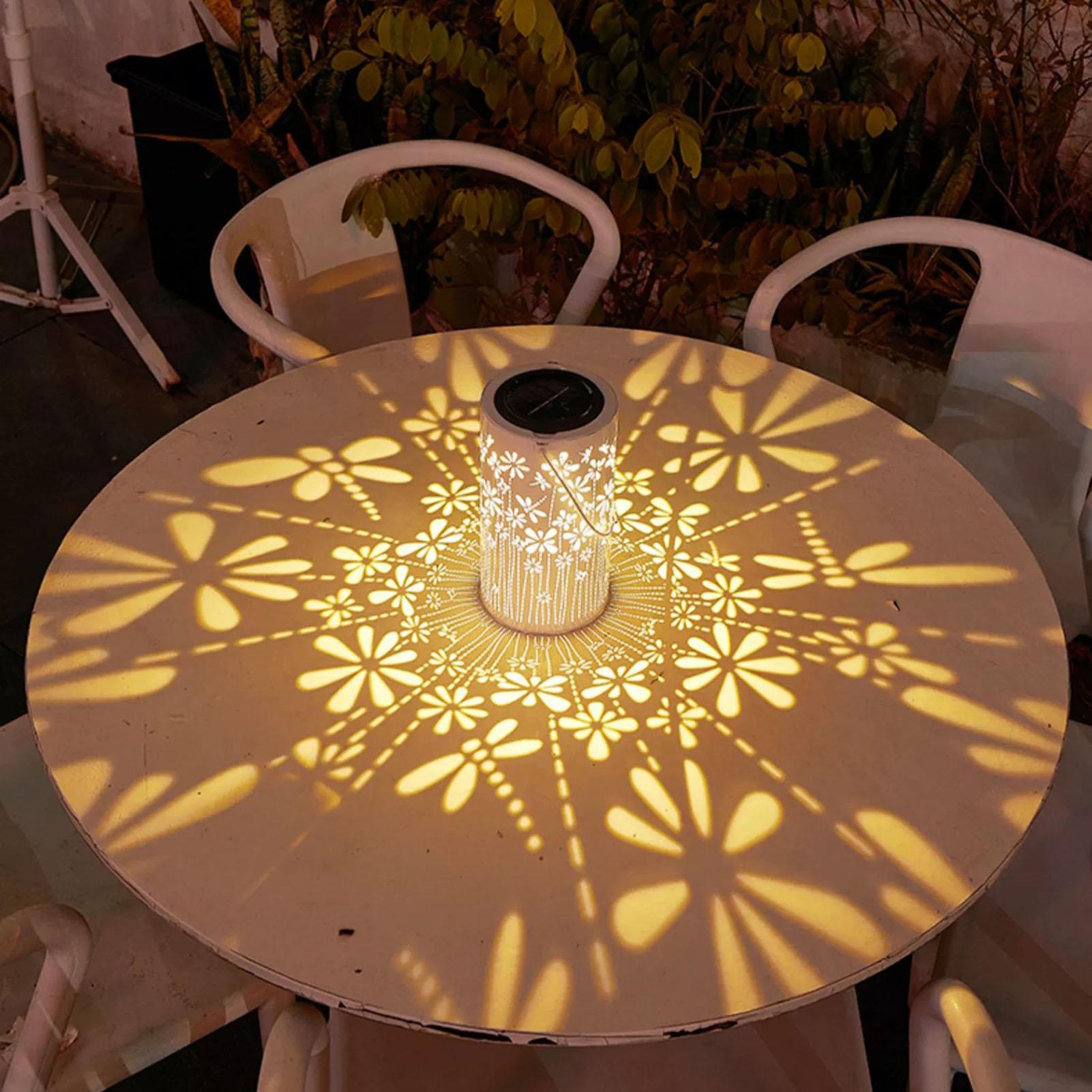 ソーラーランタン装飾的なカラフルな金属製フラワーライトソーラ - Solar Path Light のレビューと価格