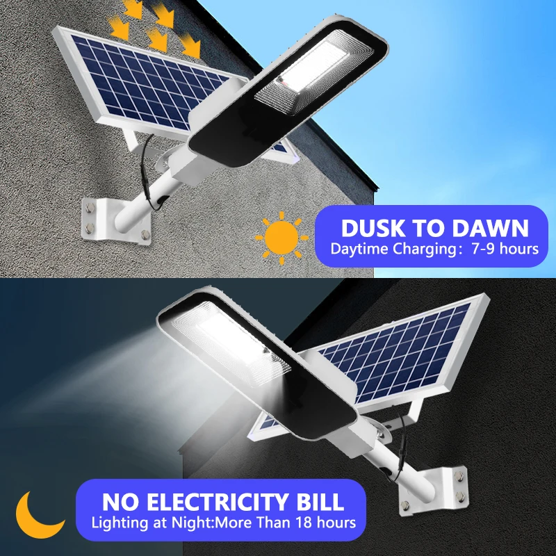 200 ワット強力なソーラーライト屋外ソーラー街路灯 600 - Dusk To Dawn Bulb のレビューと価格