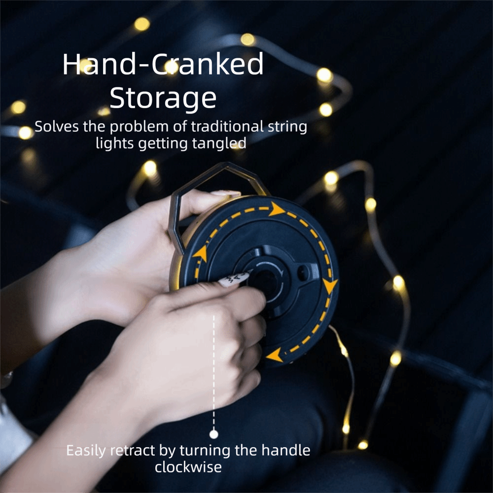 LEDライト テントライト ライトストリング 手回し式電源  - Outdoor Lighting Led Strip のレビューと価格