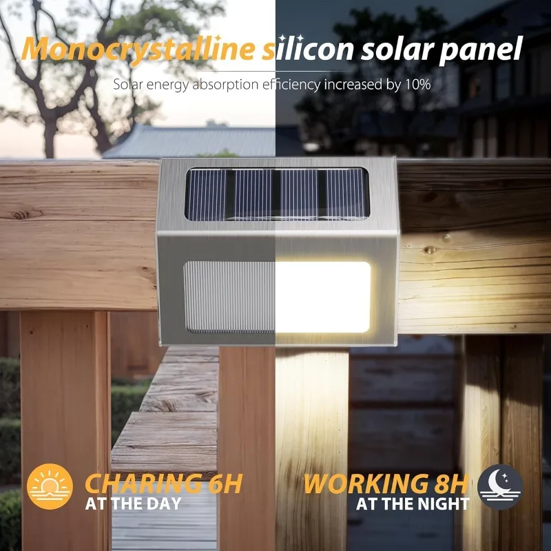 1-10 パックソーラーデッキライト屋外手すり用ソーラーウォ - Outdoor Lighting Zigbee のレビューと価格
