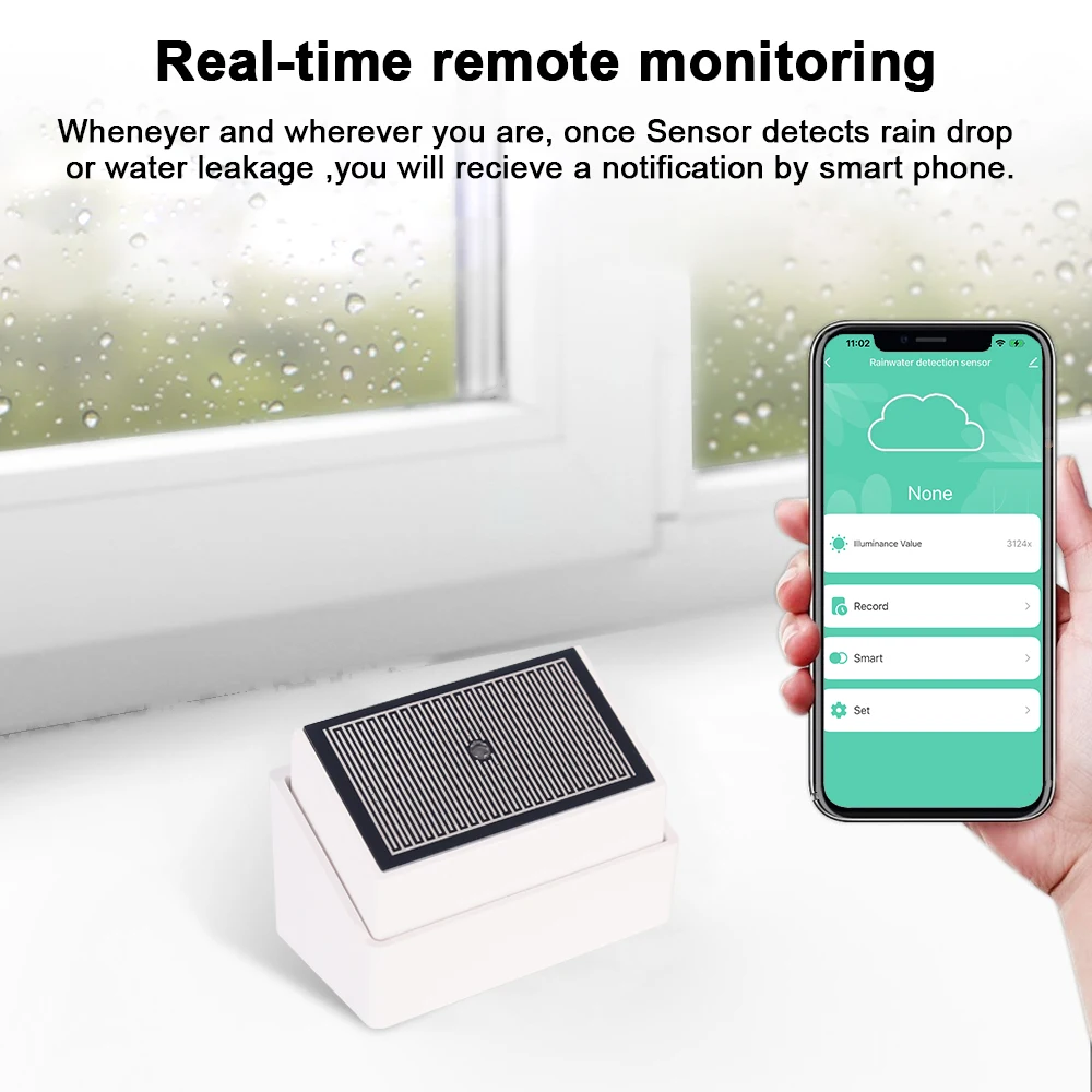 Tuya Zigbee 雨滴検出センサー 光検出器付き IP - Outdoor Lighting Zigbee のレビューと価格