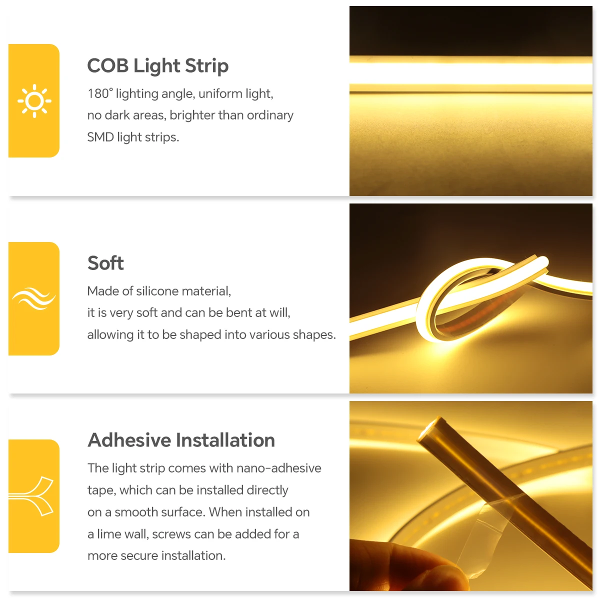 220V リアルシリコンチューブライト COB ネオン LE - Outdoor Lighting Led Strip のレビューと価格