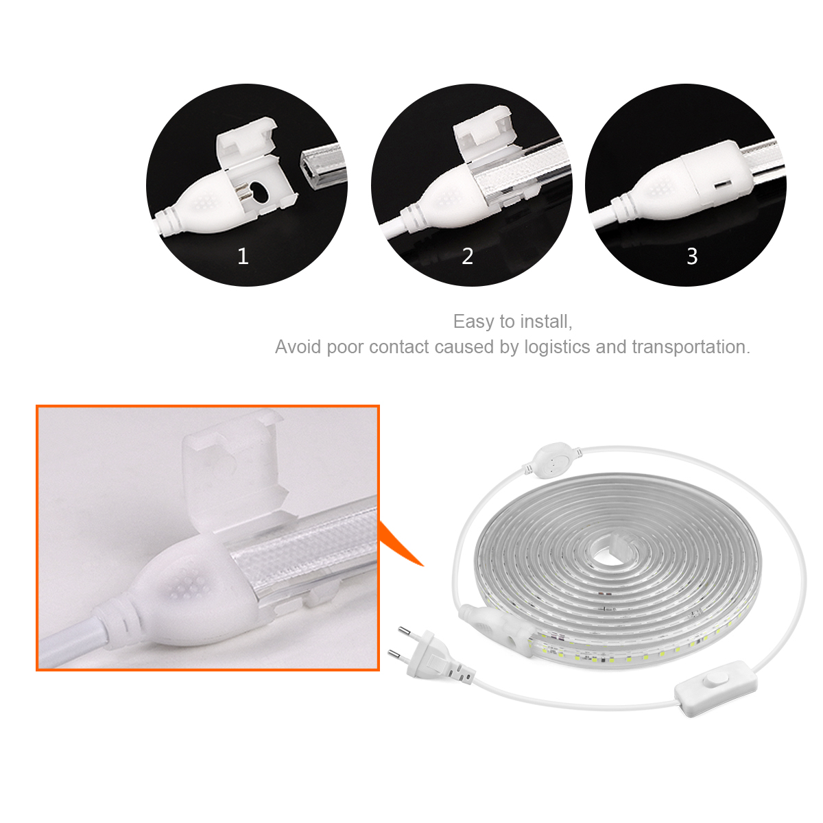 高輝度 LED ストリップライト 2835 防水 110V  - Outdoor Lighting Led Strip のレビューと価格