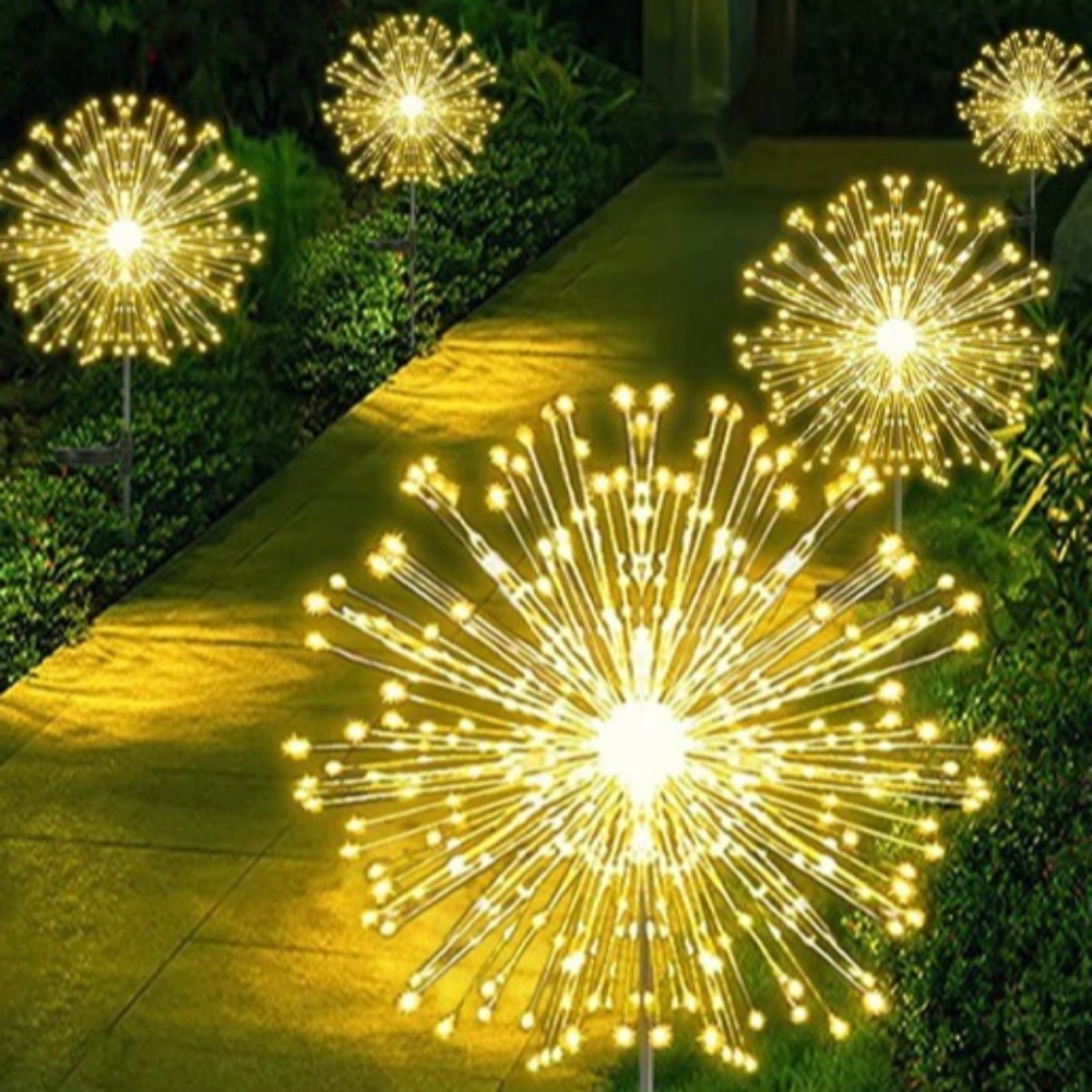 150LED ソーラーランプ花火パスライト屋外防水庭の装飾ラ - Solar Path Light のレビューと価格