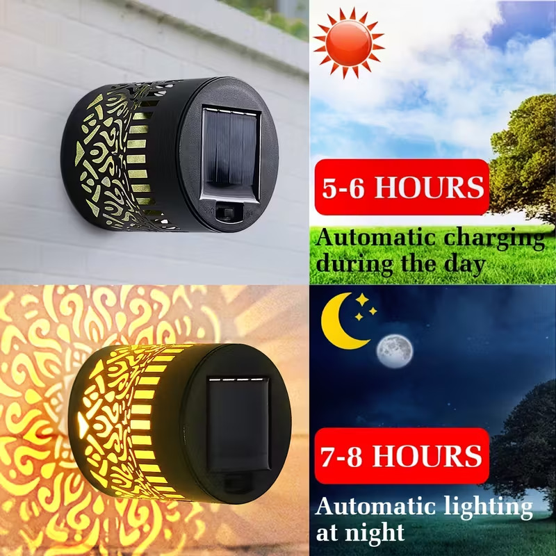 ソーラーLEDウォールライトマンダラプロジェクションランタン - Outdoor Lighting Lux のレビューと価格