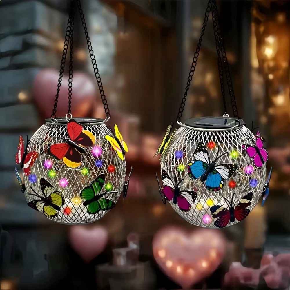 ソーラーランタン アイアンアート 屋外用 球形 吊り下げ式  - Outdoor Lighting Art のレビューと価格