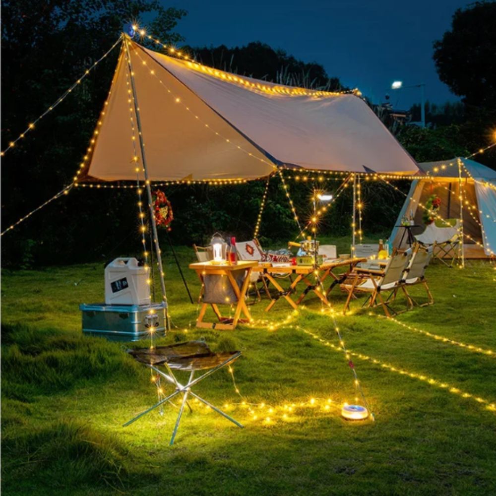 LEDライトテントライトライトストリング手回し式電源LED屋 - Outdoor Lighting Led Strip のレビューと価格